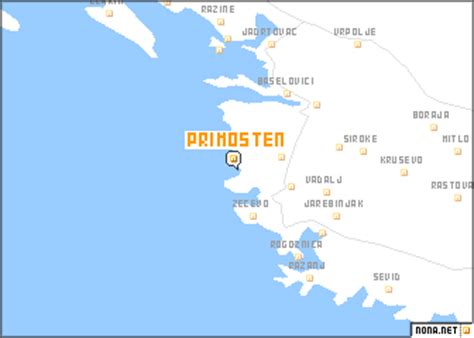 Primošten (Croatia) map - nona.net