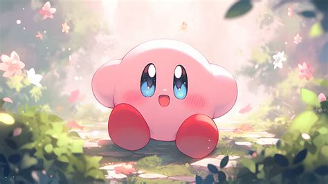 Cute Kirby Flowers Desktop Wallpaper - Cool Kirby Wallpapers 4K