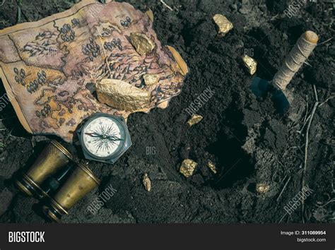 Treasure Map, Compass Image & Photo (Free Trial) | Bigstock