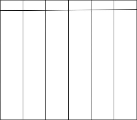 Printable Blank 6 Column Chart Template