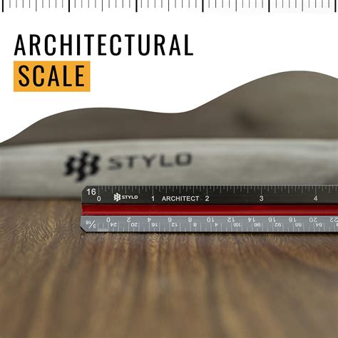 Stylo Architectural Scale Ruler 12 inch Laser Etched Triangle Drafting ...