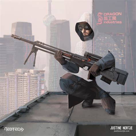 ArtStation - Elite Sniper, Justine Nortje | Concept art characters, Cyberpunk character ...