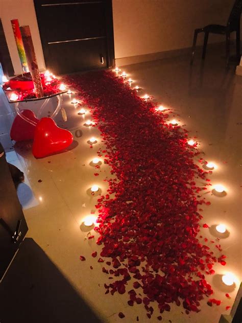 Surprise Decoration Helium and Rose petals Candles – Anil Events Bangalore