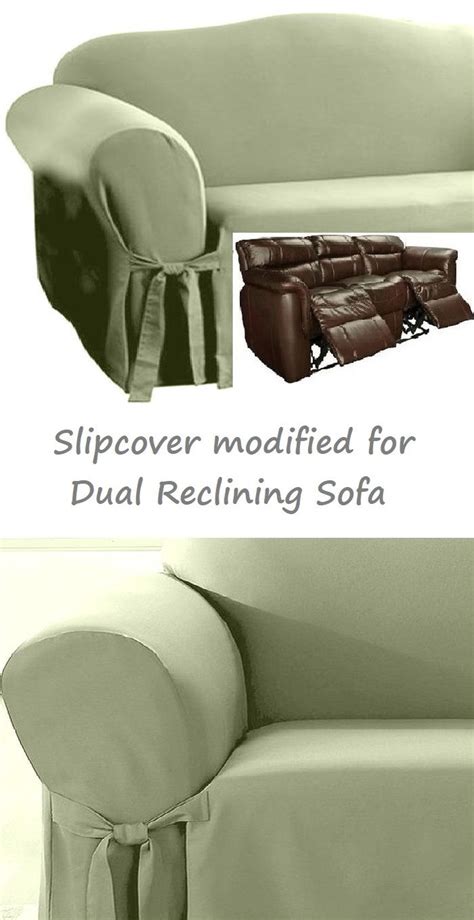 Stunning Dual Reclining Sofa Slipcover S Shaped Chaise Lounge Chairs