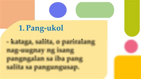 SOLUTION: PANG-UGNAY: pang-ukol, pangatnig, pang-angkop - Studypool