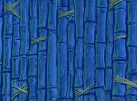 Abstract Painting of Bamboo Sticks in Blue