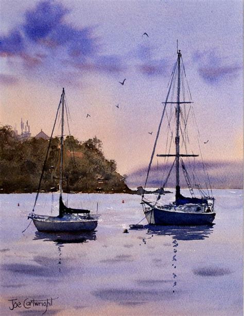 Watercolor Paintings Boats and the Sea Gallery: Seascapes | Watercolor ...