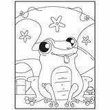 Cute Frog Coloring Pages For Kids 13307969 Vector Art At Vecteezy sketch template