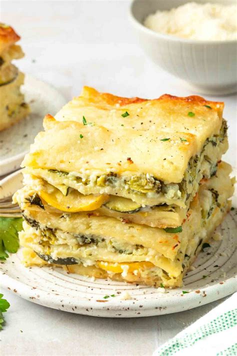 Vegetable Lasagna with White Sauce - The Pasta Twins