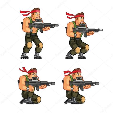 Commando Game Sprite Stock Illustration by ©gagu #79527132