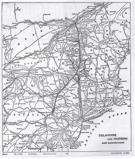 Delaware & Hudson Railroad, System Map, Timetable, 1948 | Flickr