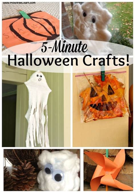 5 Minute Halloween Crafts! - How Wee Learn | Halloween crafts, Quick ...