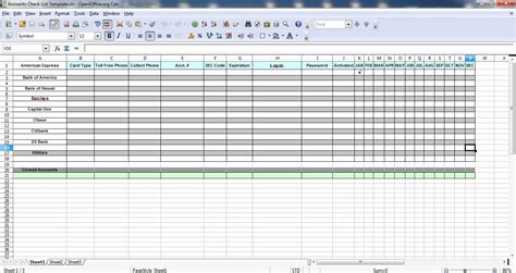 Credit Card Tracking Spreadsheet Template