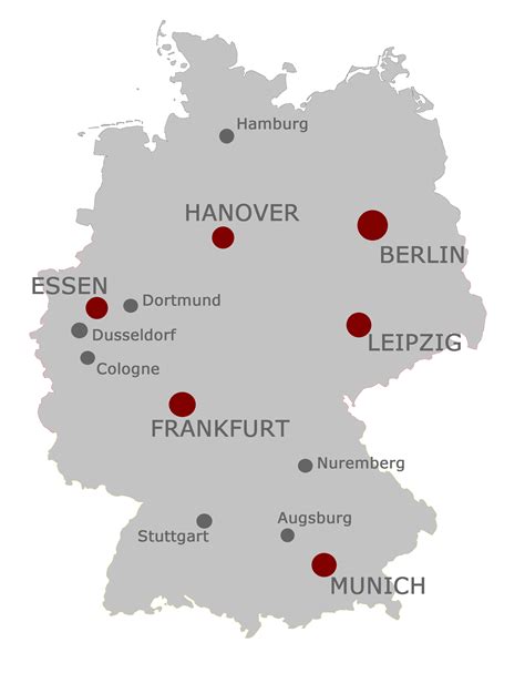 Exhibiting in Germany - TRADE-SHOW-PR | Cities in germany, Germany map, Germany