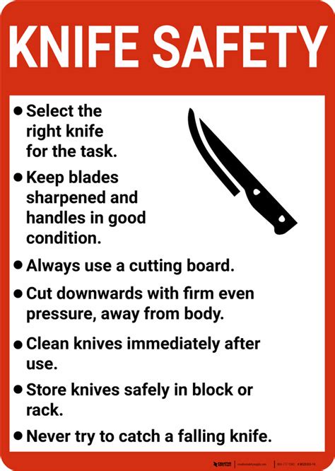 Safe Knife Handling Tips Poster Restaurant Safety Posters, 57% OFF