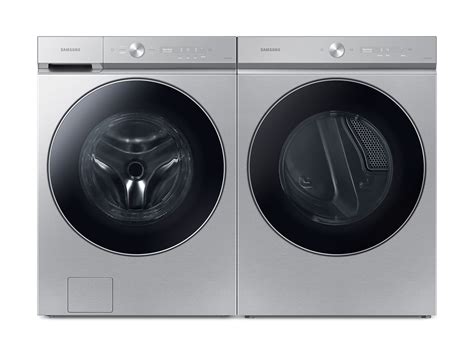 Bespoke Silver Steel Ultra Capacity AI OptiWash Front Load Washer and ...