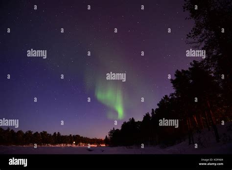 Lapland and Northern Lights Stock Photo - Alamy