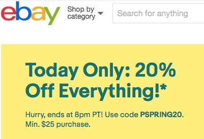 eBay Canada Coupon Offers 20% Off Everything–Today Only | iPhone in Canada Blog