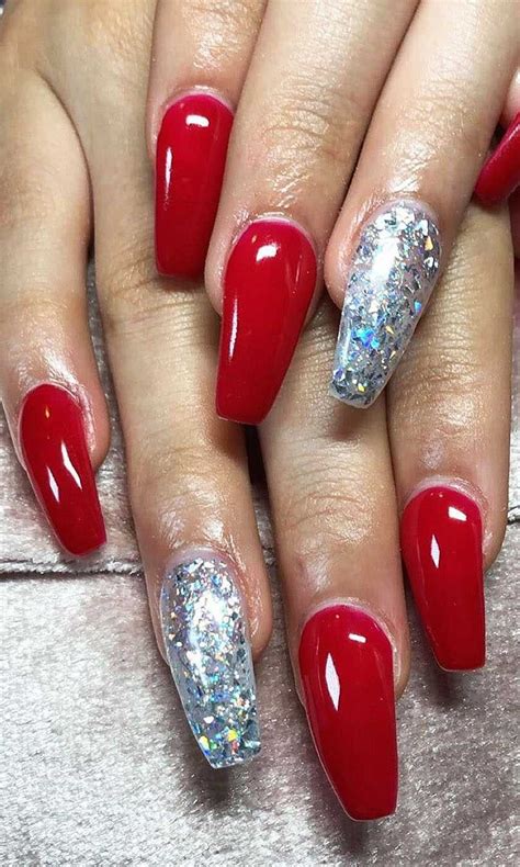 30 Best Red Acrylic Nail Designs of 2020 | Red acrylic nails, Red nails, Red acrylic nails designs