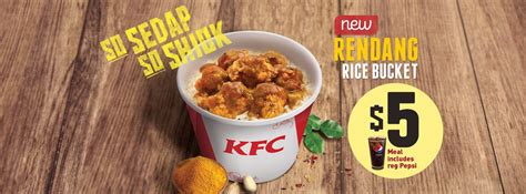 KFC Rendang Rice Bucket - The Halal Food Blog