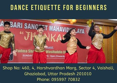 Dance Etiquette For Beginners | Music & Dance Academy In Delhi Noida ...