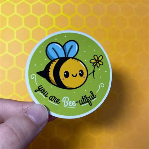 Bee Sticker - Etsy