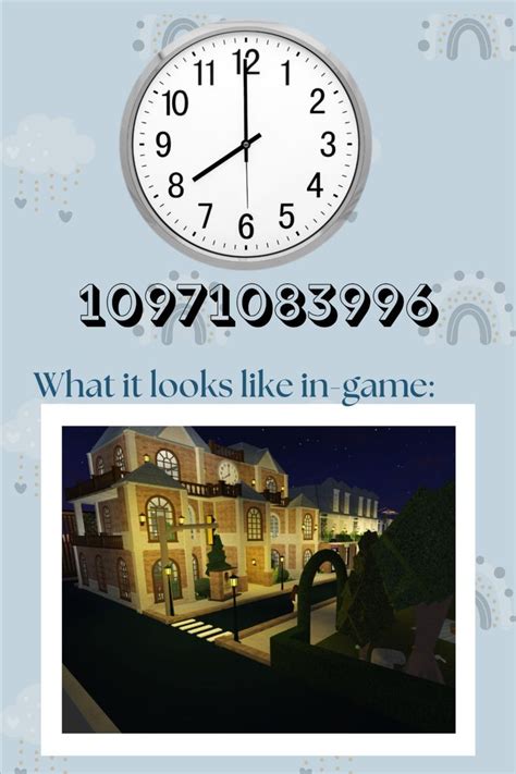 Roblox bloxburg clock decal in 2023 | School decal, Coding school ...