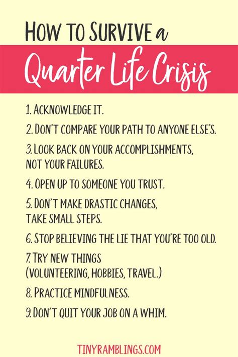 Tips to Help You Get Through Your Quarter Life Crisis | Tiny Ramblings ...