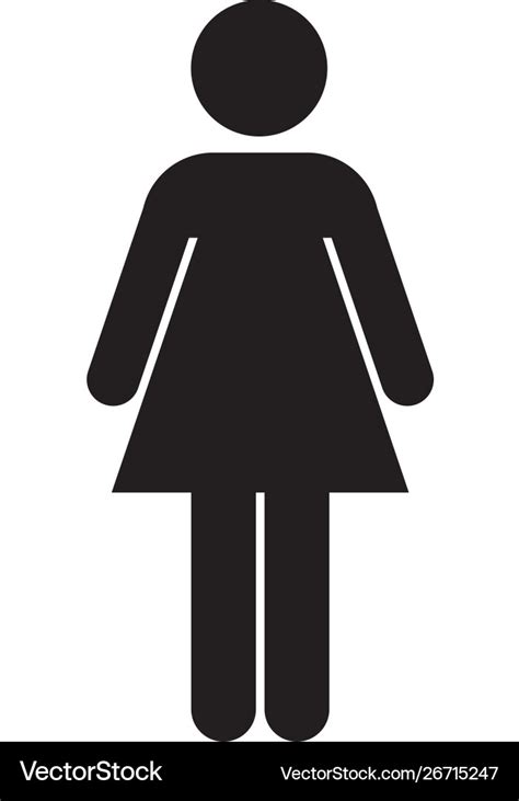 Female bathroom icon Royalty Free Vector Image