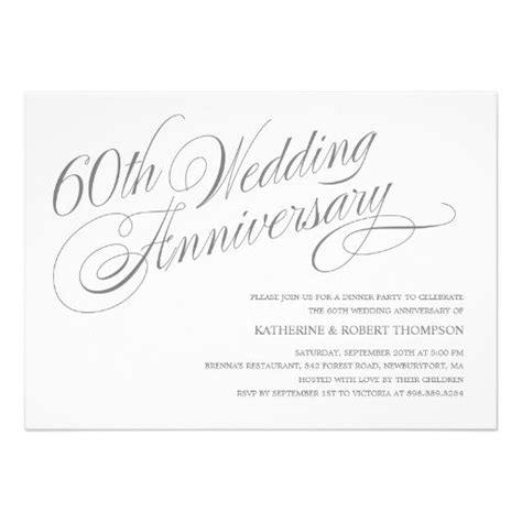 60Th Anniversary Invitations Templates