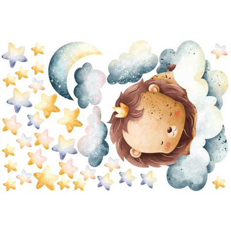 Wall decals animals lion king in the clouds – Wall decals WALL DECAL ANIMALS Animals from Africa ...