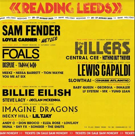 Leeds Festival 2023 line up with Sam Fender set to headline Bramham ...