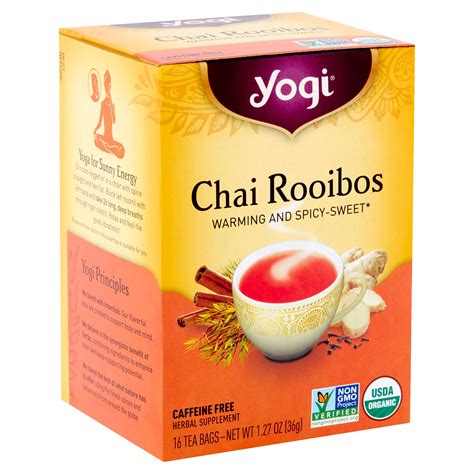 Yogi Chai Rooibos Tea Bags, 16 count, 1.27 oz - Walmart.com - Walmart.com