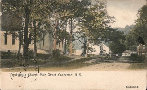 Church, Main Street Cochecton, NY Postcard