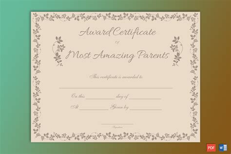 Pin on 50+ Formal Award Certificate Templates