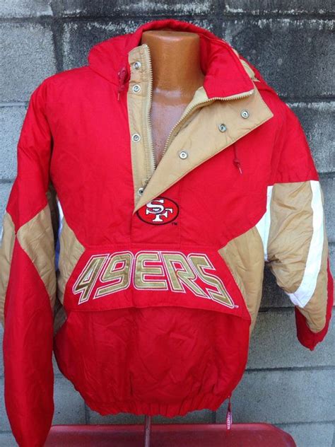 49ers Starter Jacket Vintage XL 1980s NFL Coat Hooded San Francisco ...