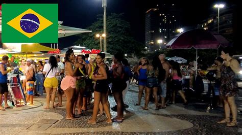 Copacabana beach at night | Rio De Janeiro Brazil - YouTube