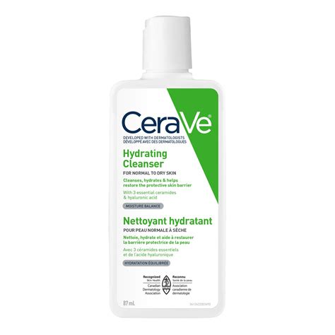 CeraVe Hydrating Face Wash Travel Size Daily Facial Cleanser for Dry ...