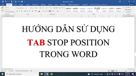 What Is The Default Tab Stop Position In Microsoft Word - Printable ...