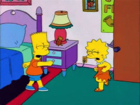 Bart Lisa GIF – Bart Lisa Pelea – GIFs entdecken und teilen