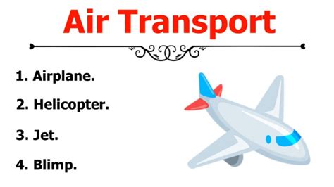 10 Names Of Air Transport In English | Names Of Air Transport | Air ...