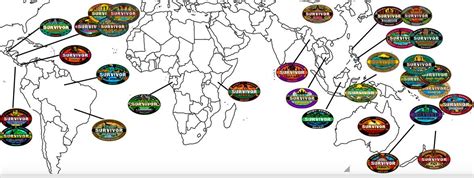 Survivor Locations on a World Map : r/survivor