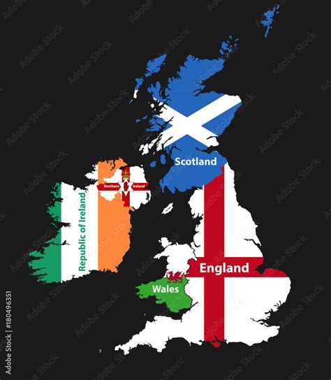 countries of United Kingdom(England, Scotland, Wales, Northern Ireland ...