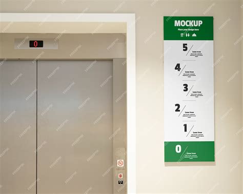 Premium PSD | Signage inside a lift