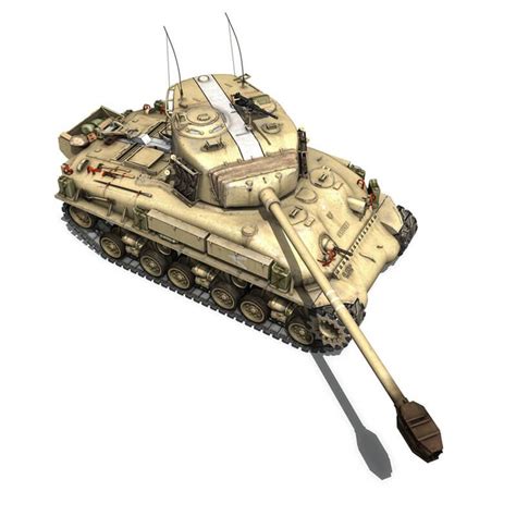 M51 Israel Super Sherman - 51 3D Model by panaristi