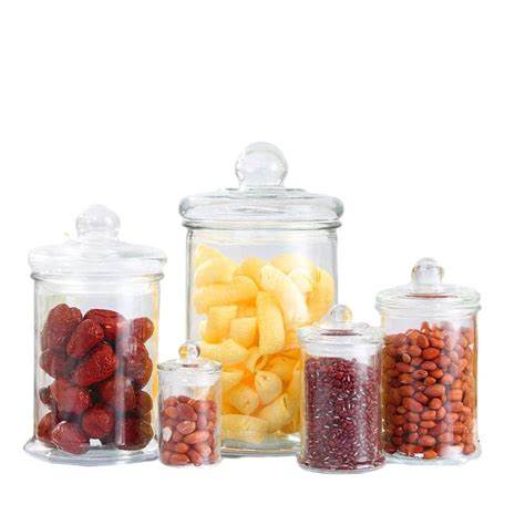 Containers For Candy With Glass Lid - SGSBOTTLE