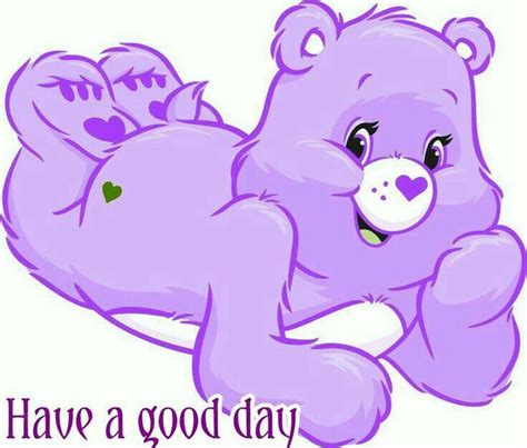 Purple Teddy Bear with 'Have a Good Day' Message