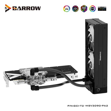 BARROWCH GPU Water Cooling AIO Kit Compatible MSI RTX 3090 VENTUS 3X OC 24G,RTX 3080 VENTUS 3X ...