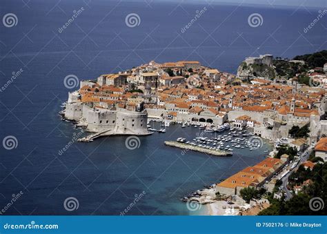 Old City of Dubrovnik and Adriatic Coast. Stock Photo - Image of people ...