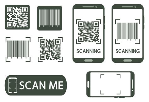 QR code verification concept. Machine-readable barcode on smartphone screen. The process of ...